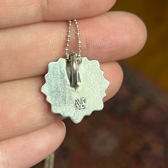 Sunflower 🌻 Necklace with Brass, silver, and Black Onyx - Picture 4 of 4